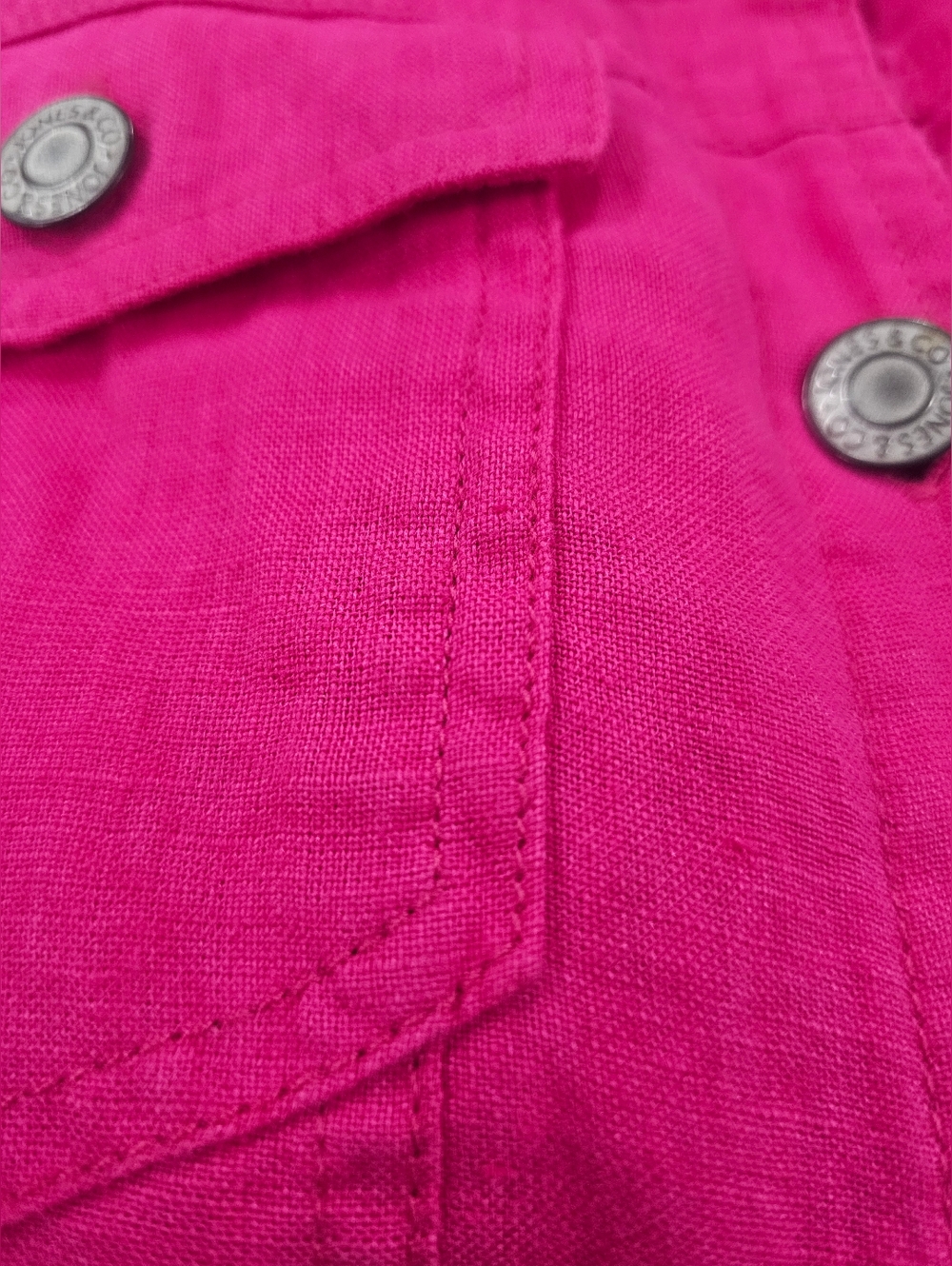 Jones New York Linen Hot Pink Jacket Sz S EUC - Picture 7 of 9